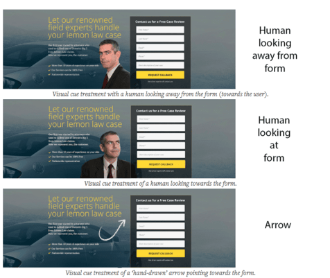 Use arrows as visual Cues
